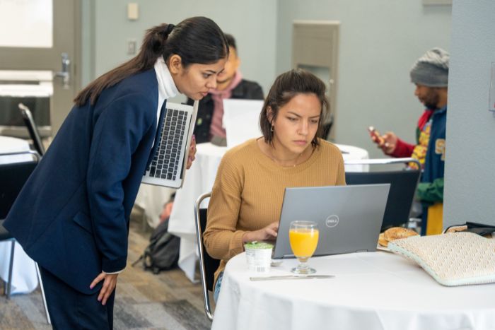 Ankita Okate ensuring all judges are able to BTN’s bespoke judging system Ankita Okate ensuring all judges are able to BTN’s bespoke judging system